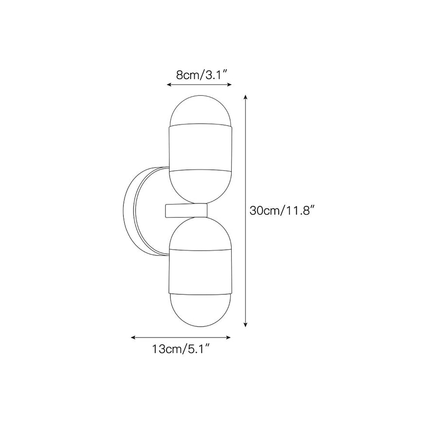 Jensen Wall Sconce – detail 4 — Dimension drawings 2