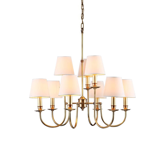 Jeremiah Vintage Brass Chandelier