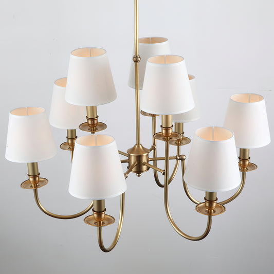 Jeremiah Vintage Brass Chandelier