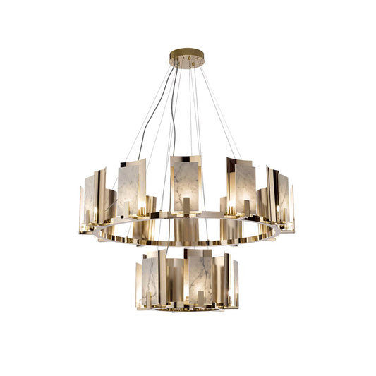 Jessie Alabaster Round Chandelier