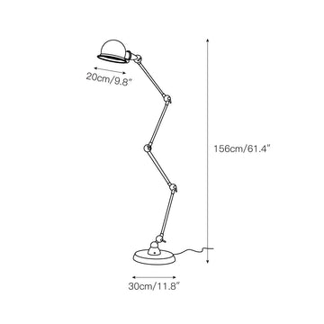 Jielde Floor Lamp – detail 3 — Dimension drawings 1