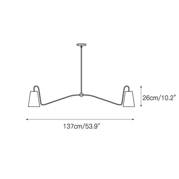 Jonas Linear Pendant Lamp – detail 4 — Dimension drawings 1
