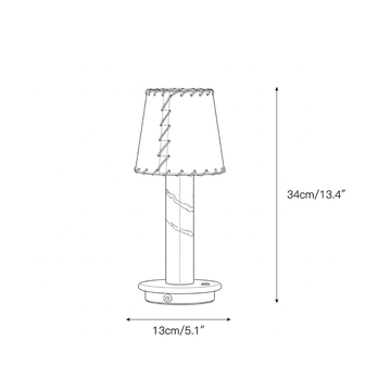 Jorgen Table Lamp (Built-in Battery) – detail 3 — Dimension drawings 1