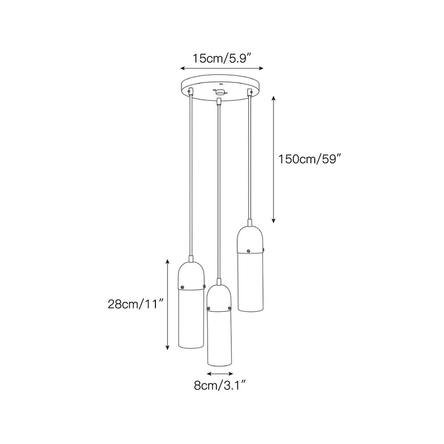 Junio Alabaster Chandelier — Dimension drawings 2