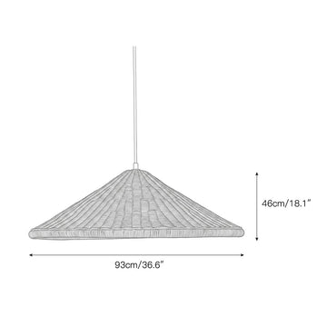 Kasbah Rattan Conical Pendant Lamp – detail 5 — Dimension drawings 3