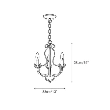 Kempton Chandelier – detail 3 — Dimension drawings 1