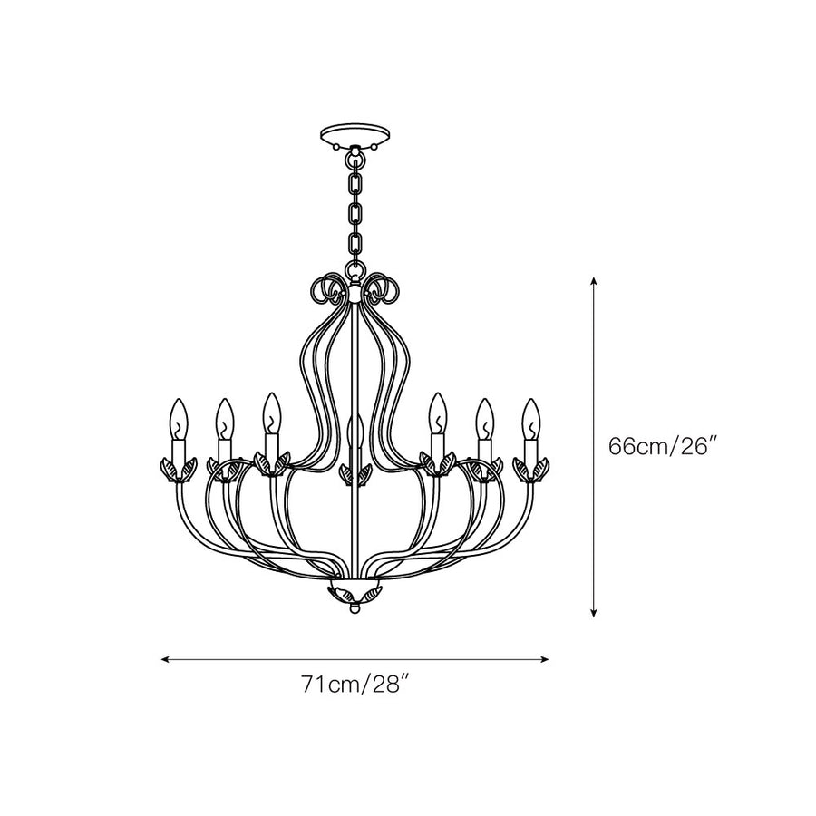 Kempton Chandelier – detail 5 — Dimension drawings 3