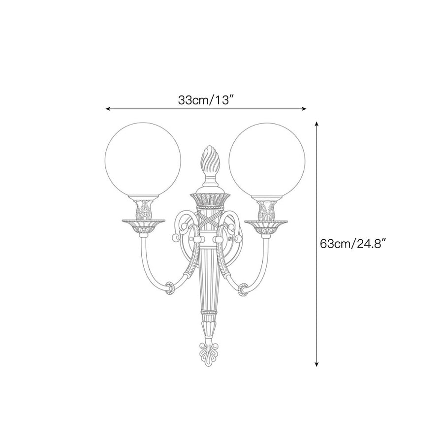 Kendall Alabaster Wall Sconce — Dimension drawings 1