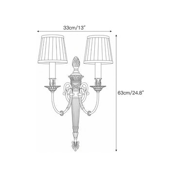 Kendall Wall Sconce – detail 3 — Dimension drawings 1
