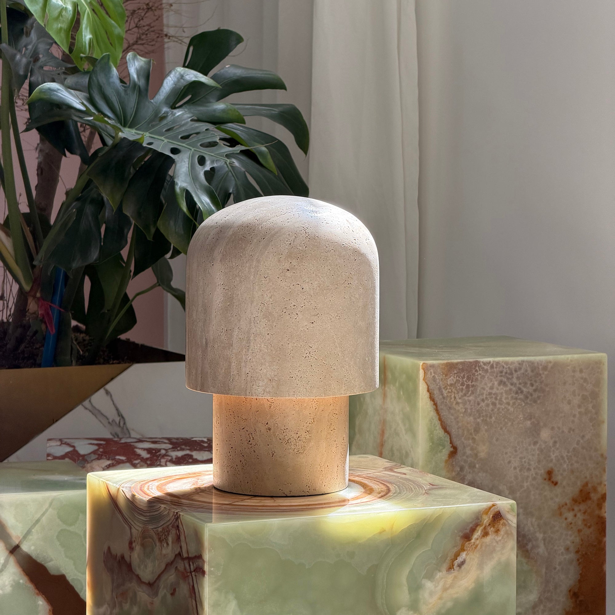 Kennett Travertine Table Lamp