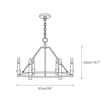 Kylan Chandelier – detail 3 — Dimension drawings 1