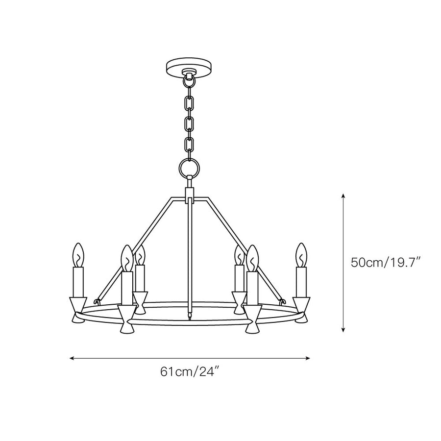 Kylan Chandelier – detail 3 — Dimension drawings 1