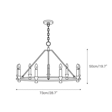 Kylan Chandelier – detail 4 — Dimension drawings 2