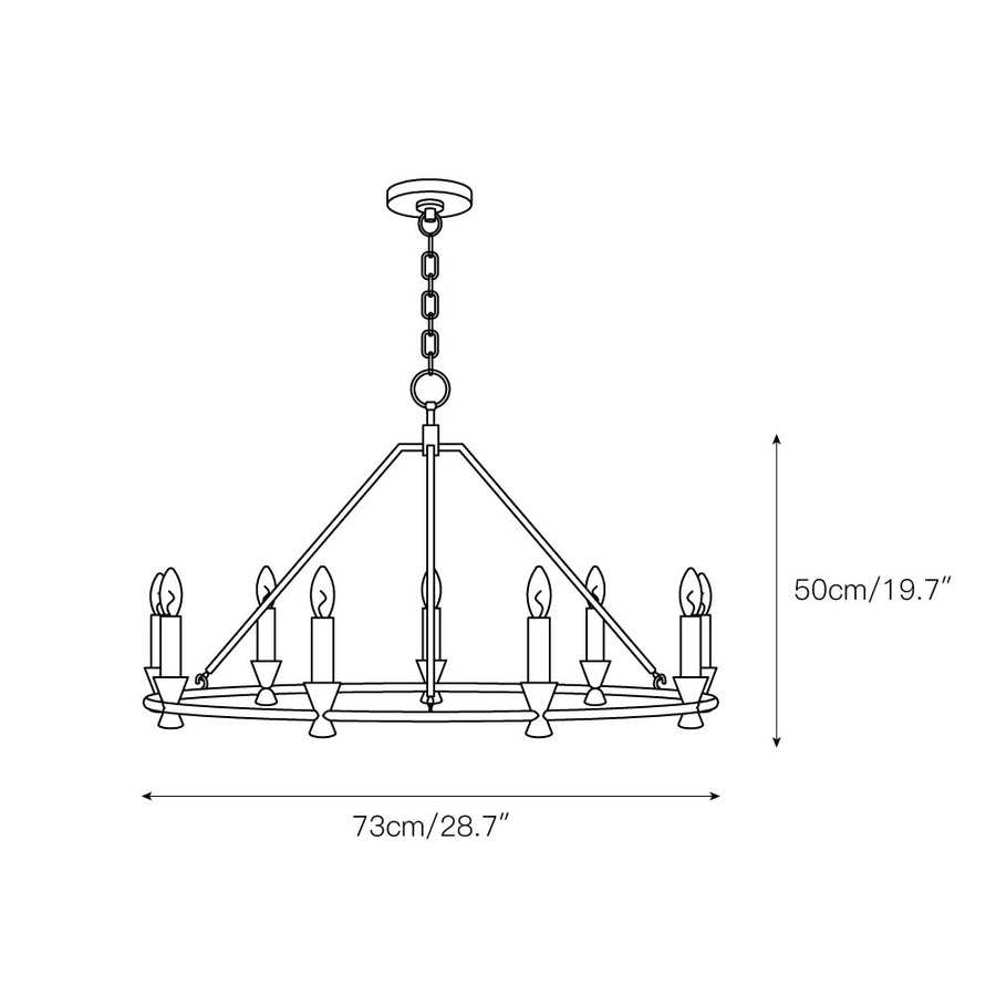 Kylan Chandelier – detail 4 — Dimension drawings 2