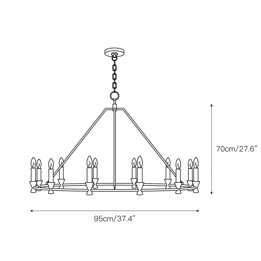 Kylan Chandelier – detail 5 — Dimension drawings 3