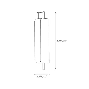 Kinkairo Alabaster Wall Lamp – detail 3 — Dimension drawings 1