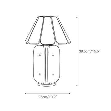 Kubec Table Lamp – detail 3 — Dimension drawings 1