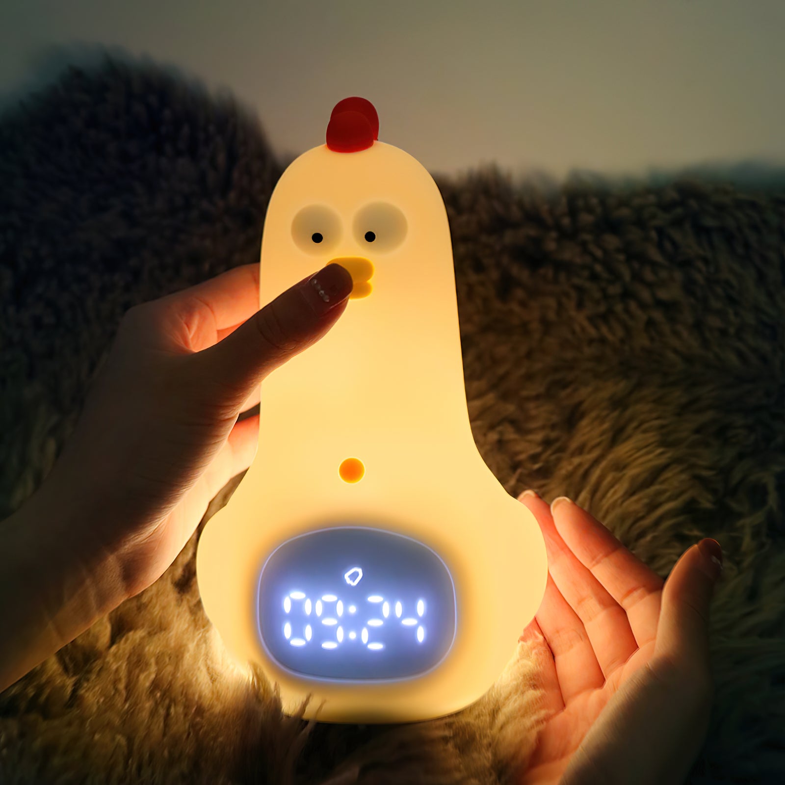 KunFu Chicken Alarm Clock Night Light (built-in battery)