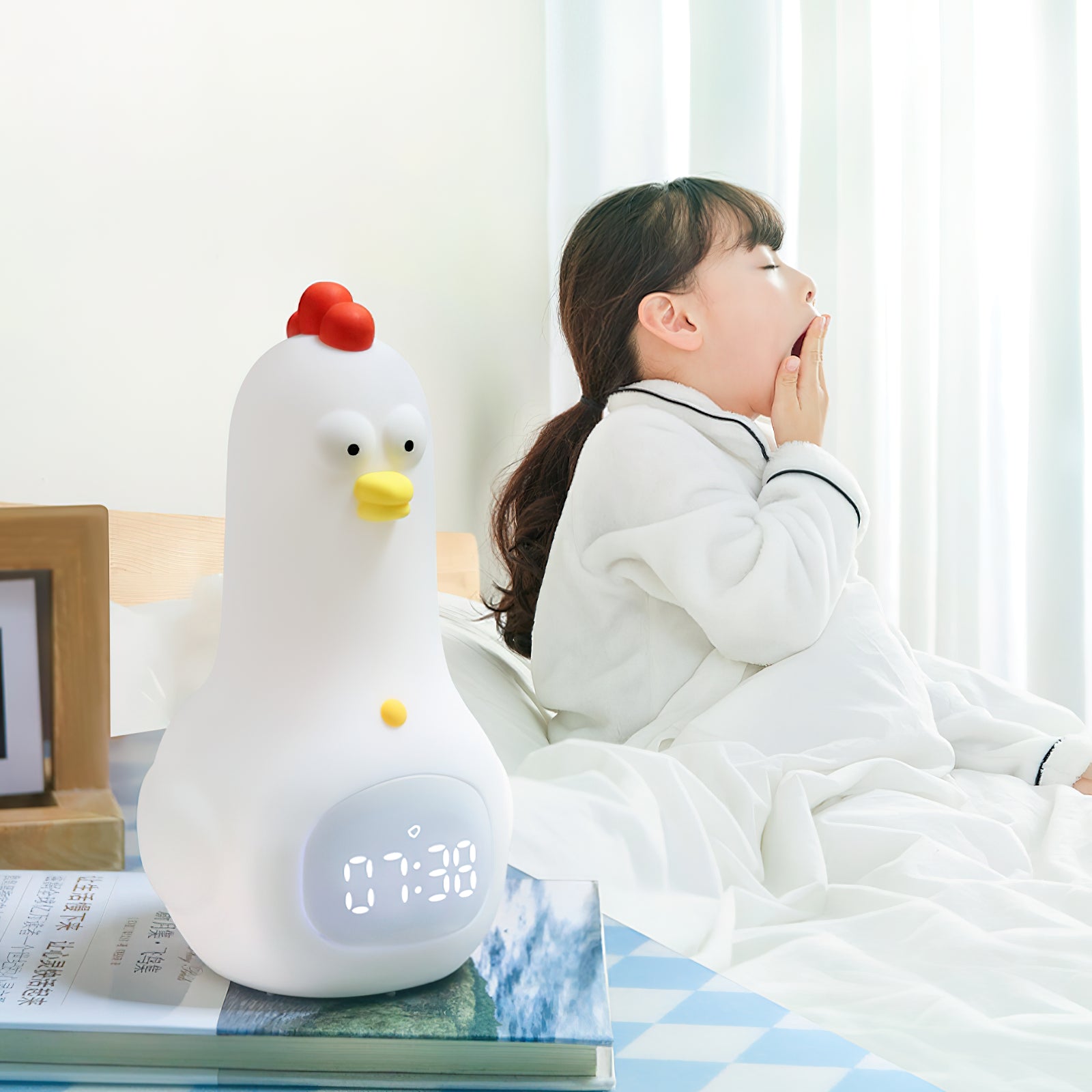 KunFu Chicken Alarm Clock Night Light (built-in battery)