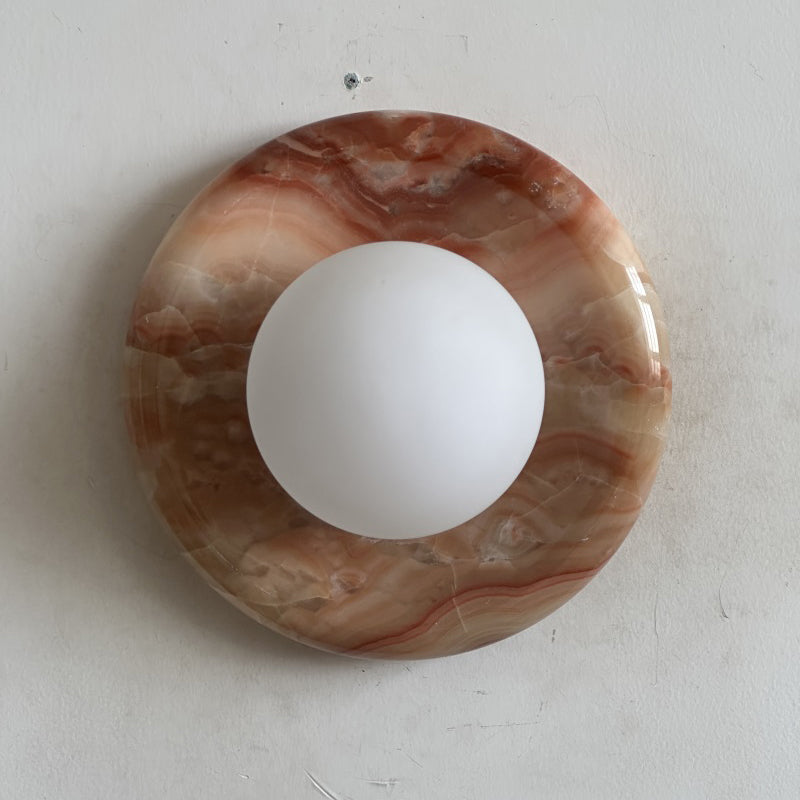 Orli Red Marble Sconce