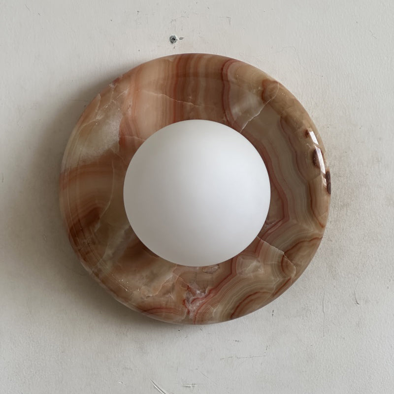 Orli Red Marble Sconce