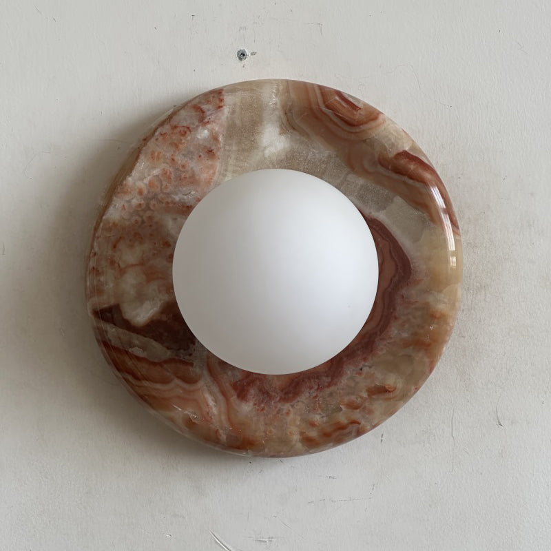 Orli Red Marble Sconce
