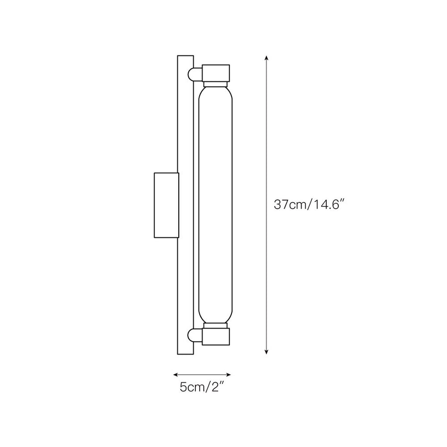 La Roche Wall Lamp – detail 3 — Dimension drawings 1