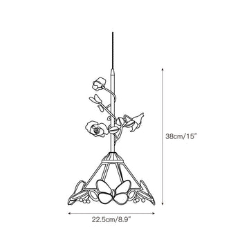 Lalique Rose Glass Pendant Lamp – detail 7 — Dimension drawings 5