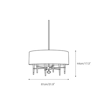 Langford Chandelier – detail 3 — Dimension drawings 1