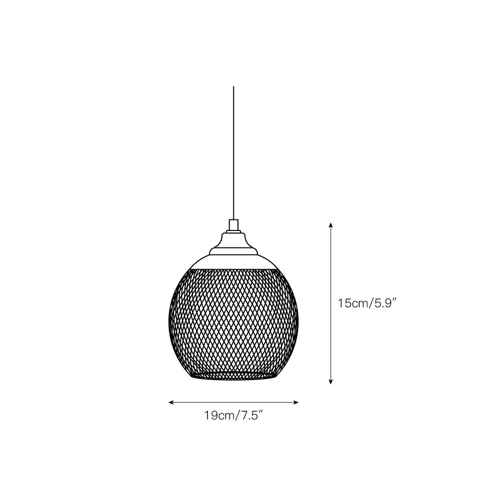 Lampe à suspension en maille Lanister