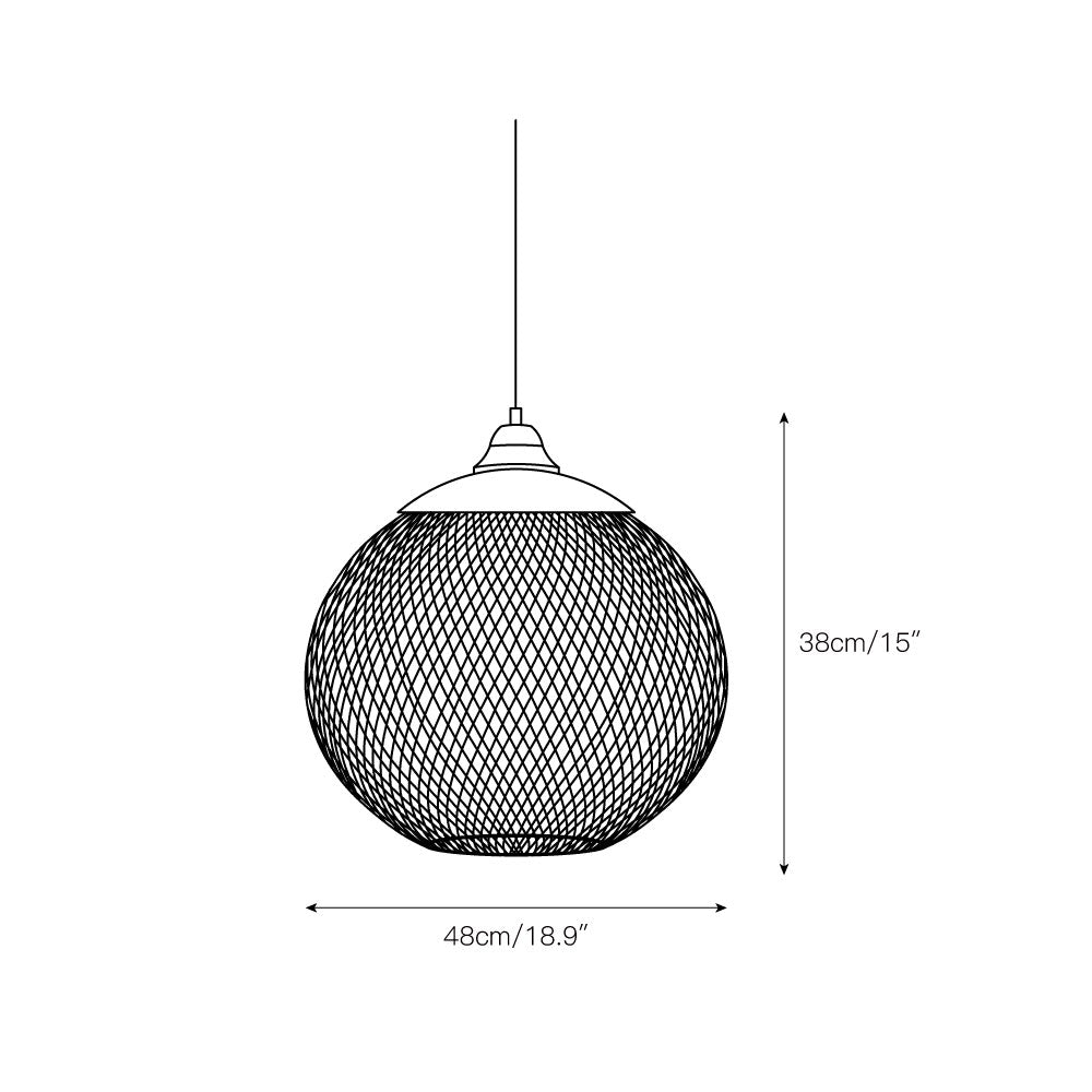 Lampe à suspension en maille Lanister