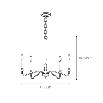 Lanne Chandelier – detail 4 — Dimension drawings 2