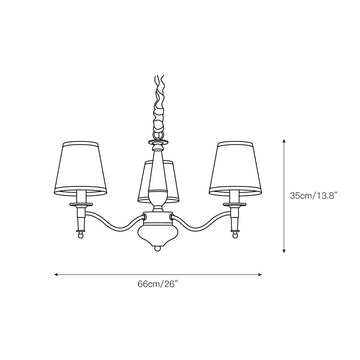 Lanora Chandelier – detail 3 — Dimension drawings 1