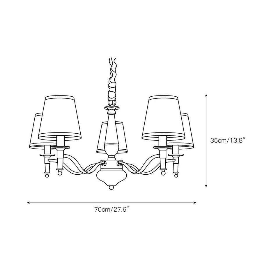 Lanora Chandelier – detail 4 — Dimension drawings 2