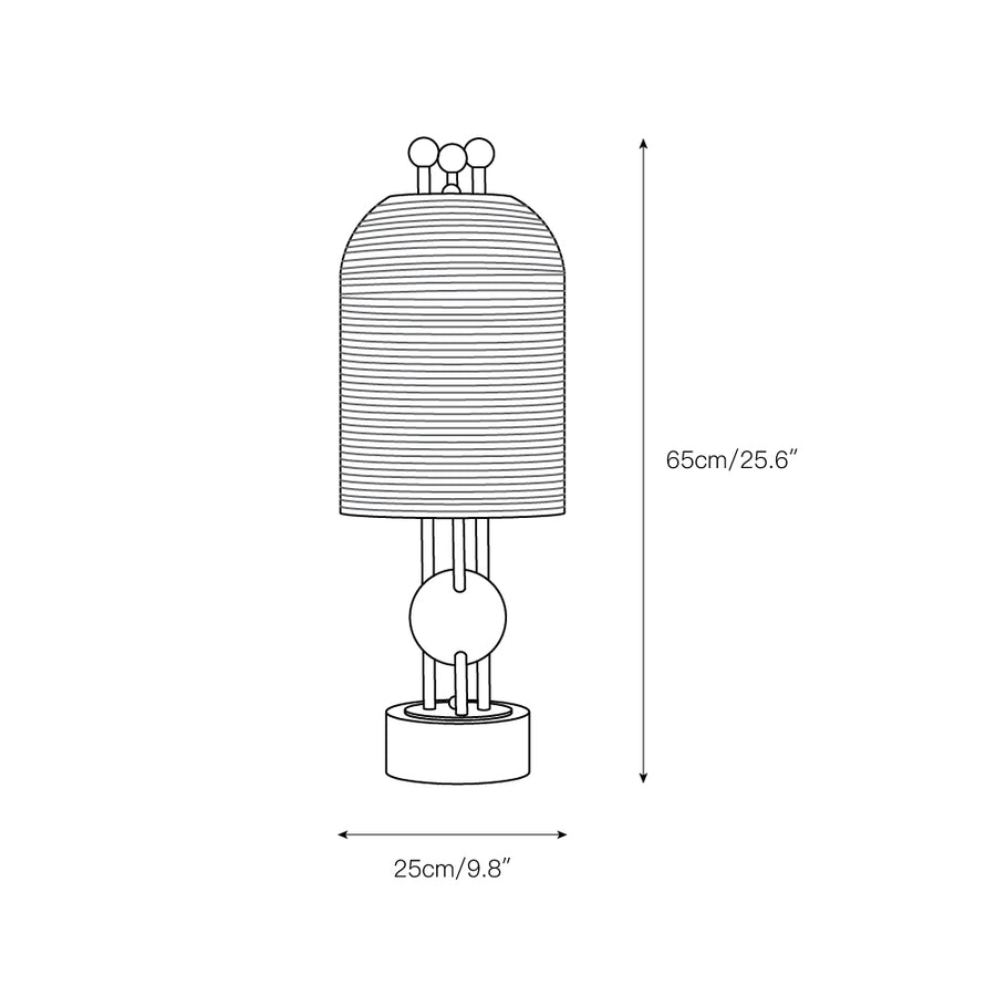 Lantern Glass Table Lamp – detail 3 — Dimension drawings 1
