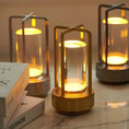 Load image into Gallery viewer, Lantern Cordless Crystal Table Lamp  (built-in battery)
