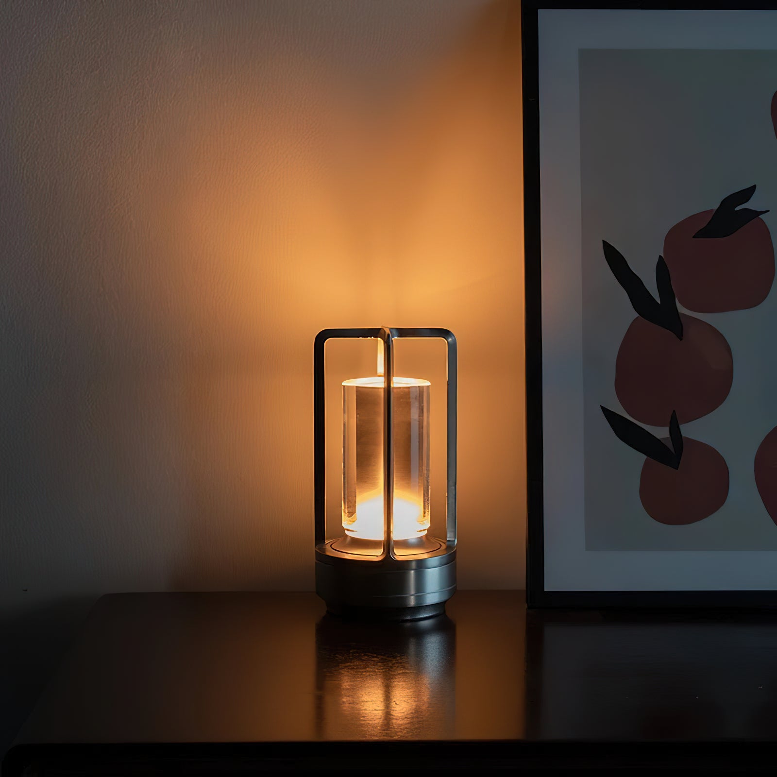 Lantern Cordless Crystal Table Lamp  (built-in battery)