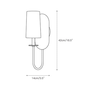 Lara Wall Lamp – detail 3 — Dimension drawings 1