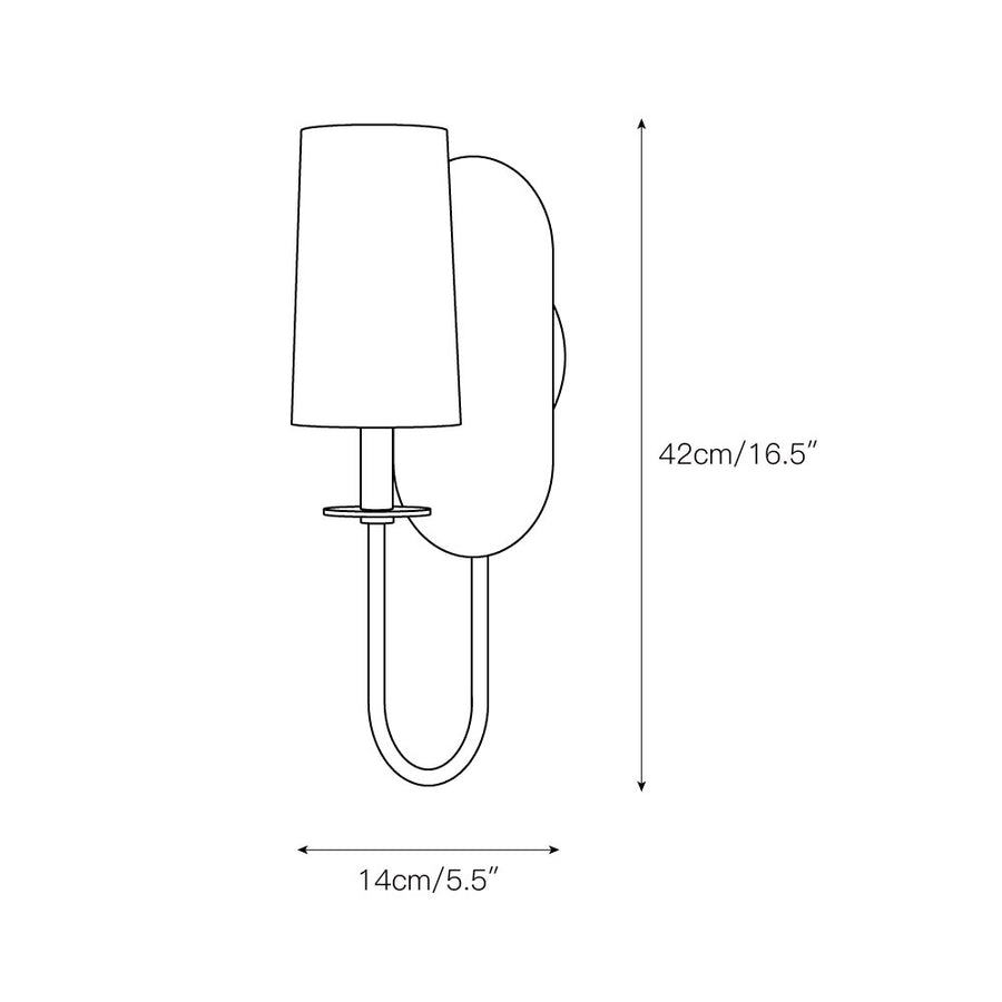 Lara Wall Lamp – detail 3 — Dimension drawings 1