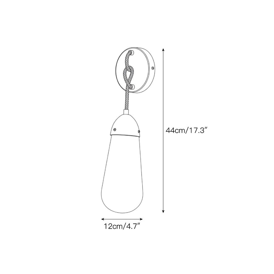 Lariat Alabaster Wall Sconce — Dimension drawings 1