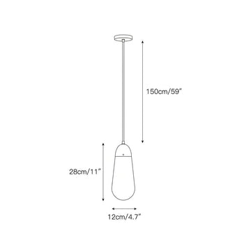 Lariat Pendant Lamp – detail 4 — Dimension drawings 1