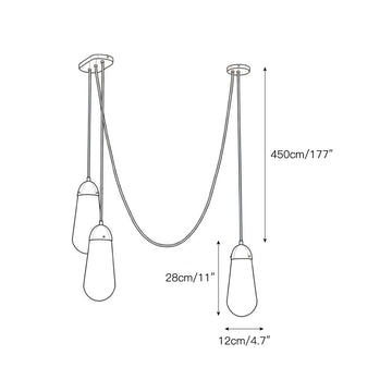 Lariat Pendant Lamp – detail 6 — Dimension drawings 3