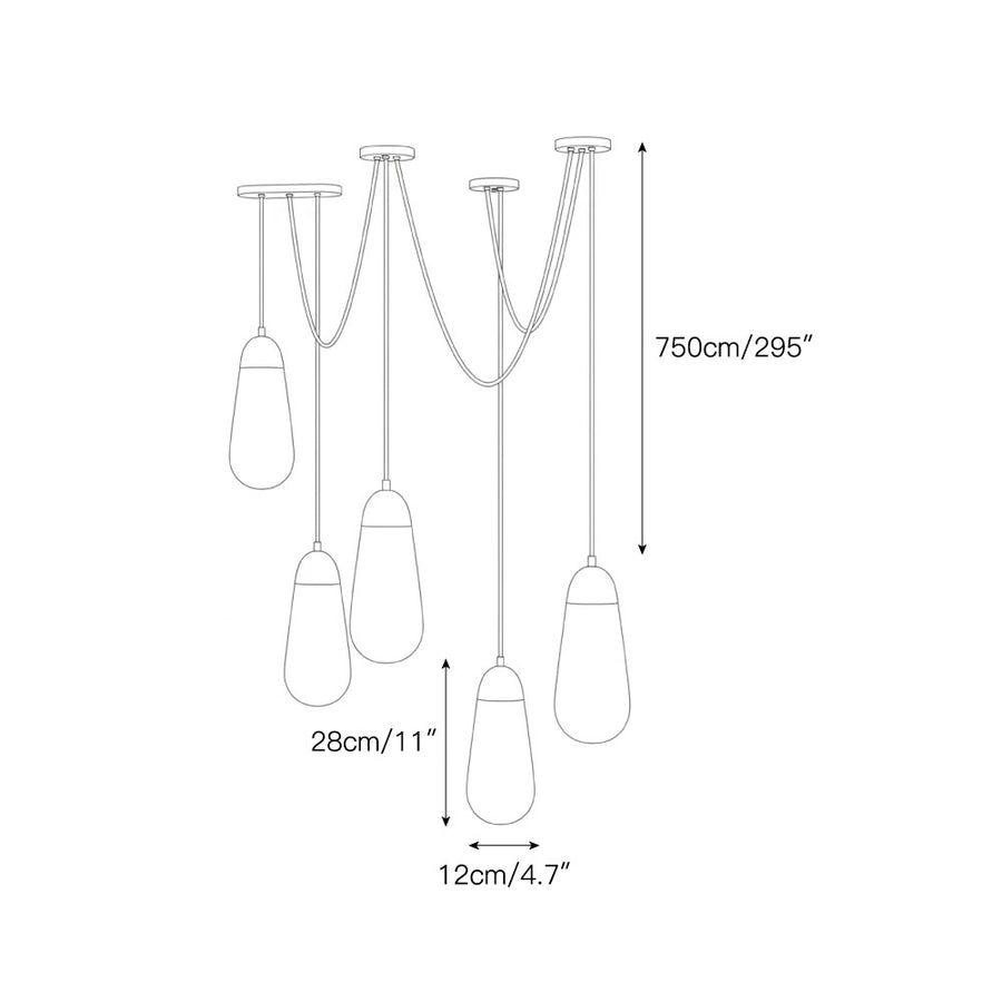 Lariat Pendant Lamp – detail 8 — Dimension drawings 5