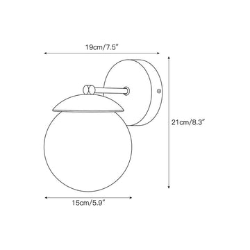 Lark Julep Alabaster Wall Sconce – detail 3 — Dimension drawings 1