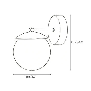 Lark Julep Wall Lamp – detail 3 — Dimension drawings 1