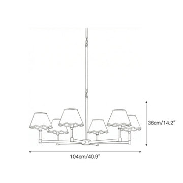 Larkspur Chandelier – detail 3 — Dimension drawings 1