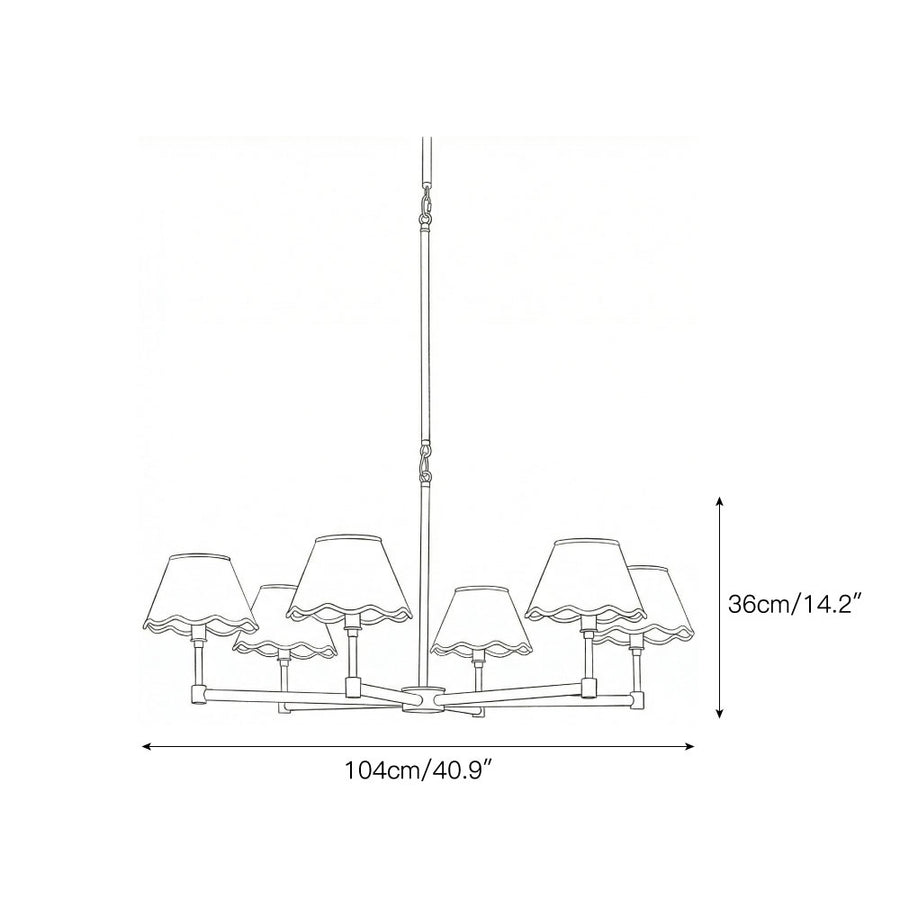 Larkspur Chandelier – detail 3 — Dimension drawings 1