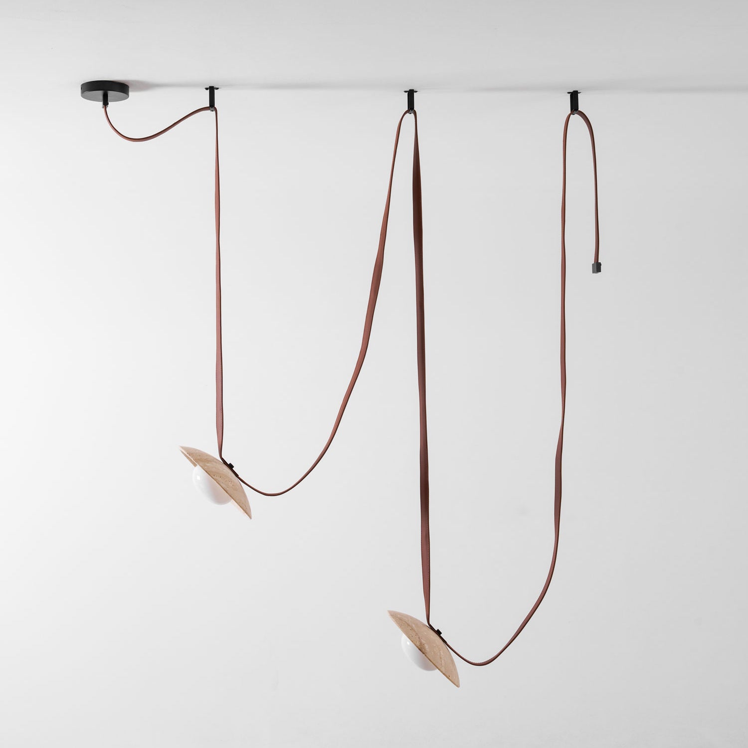 Light Rail Leather Pendant Lamp
