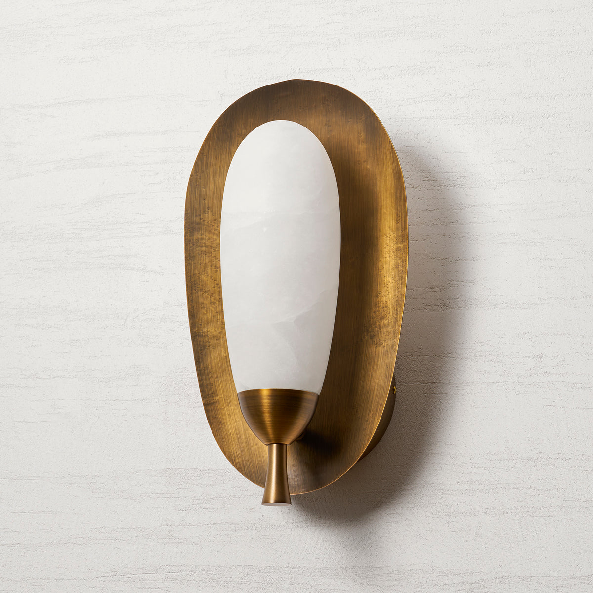 Laurel Blossom Alabaster Wall Sconce