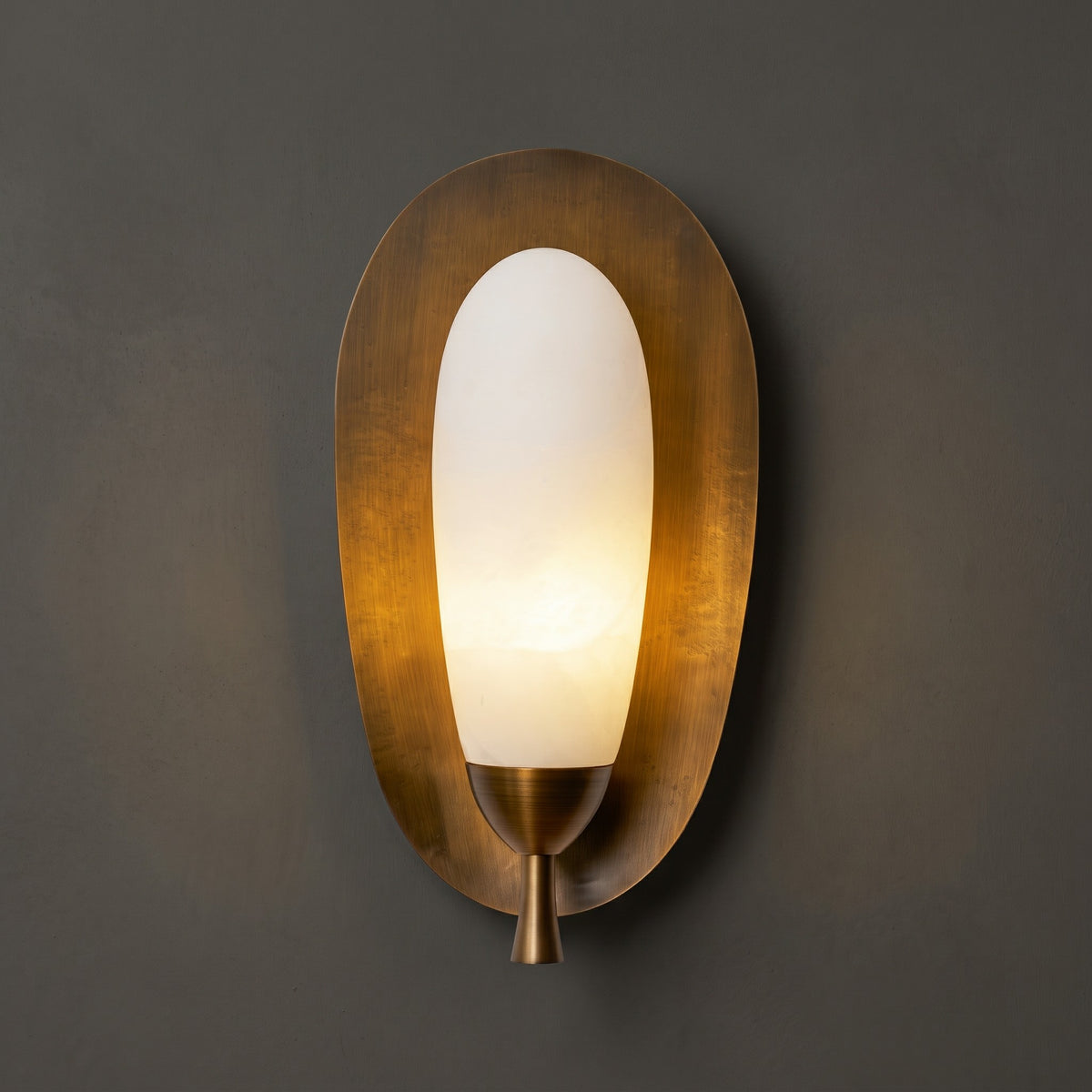 Laurel Blossom Alabaster Wall Sconce